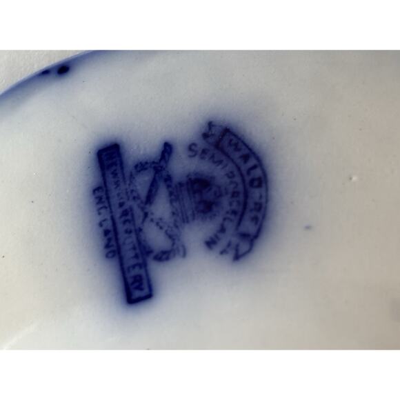 Set 3 Flow Blue New Wharf Pottery England Waldorf Dinner Plates 1 X 9" & 2 X 10” - Picture 11 of 15